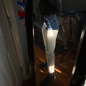 Topshop Indigo Dip Dye Mom Jeans